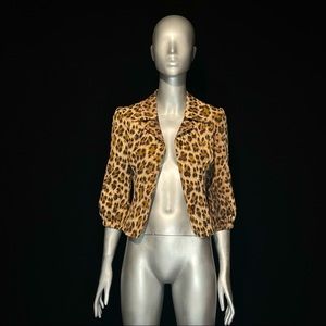 Moschino leopard print blazer